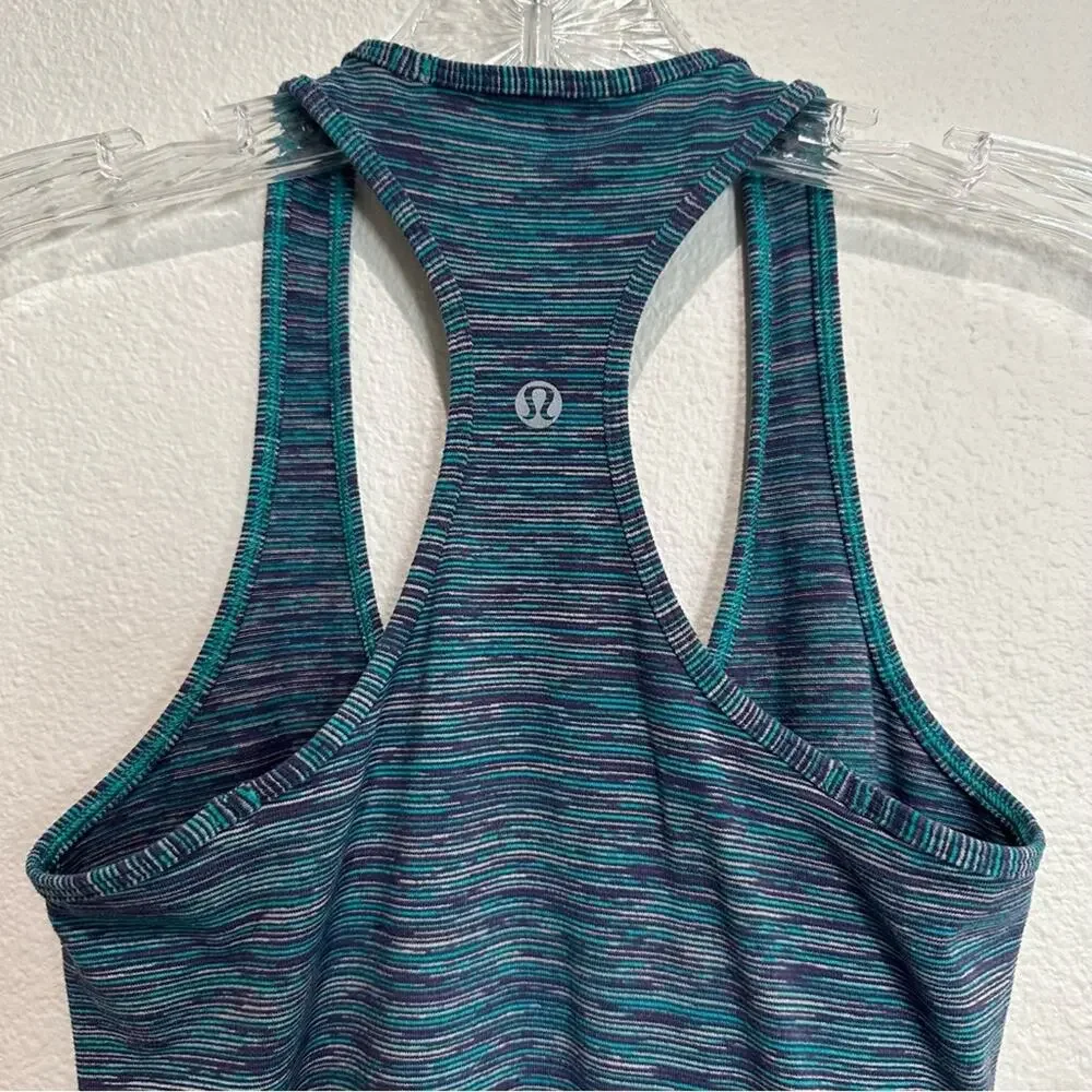 Lululemon Cool Racerback Tank SZ 2 Wee Are From Space Blue Tropics